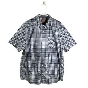 5.11 Tactical Men's Blue Plaid One Pocket Button Down Shirt Short Sleeve
